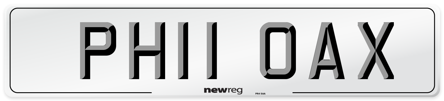 PH11 OAX Number Plate from New Reg